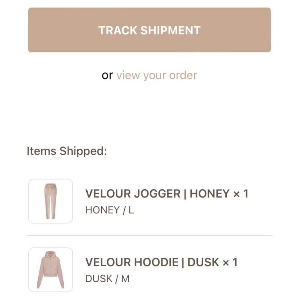 SKIMS Velour Jogger Honey